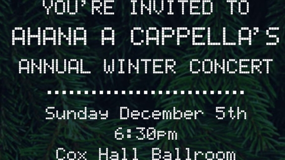 Ahana A Cappella Annual Winter Concert