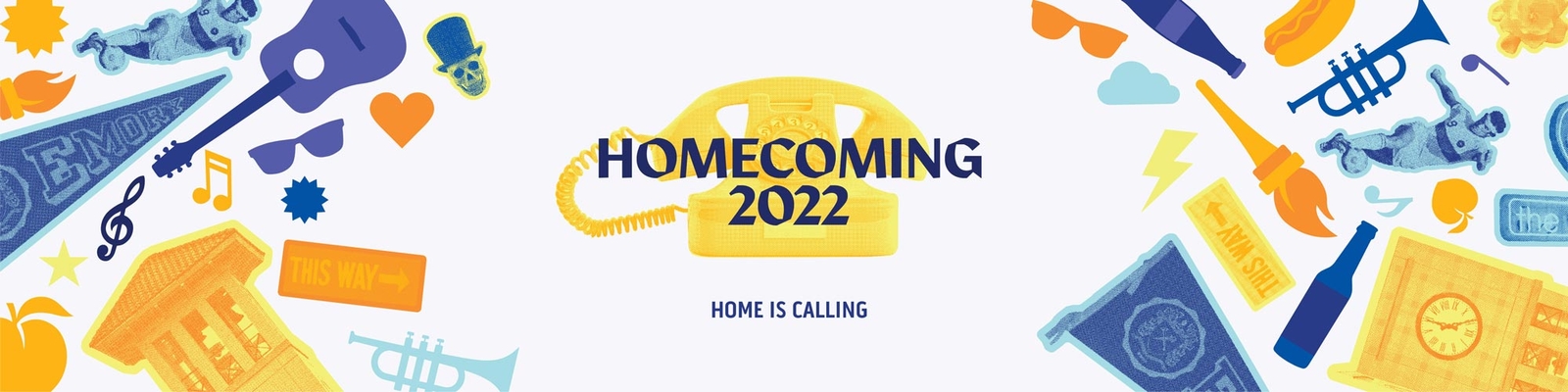 Emory Homecoming graphic: ''Home is calling''