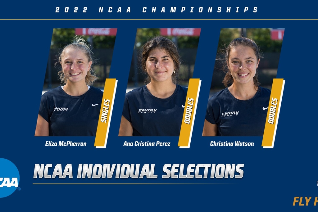 Three From Emory Women's Tennis Selected to NCAA Individual Championships