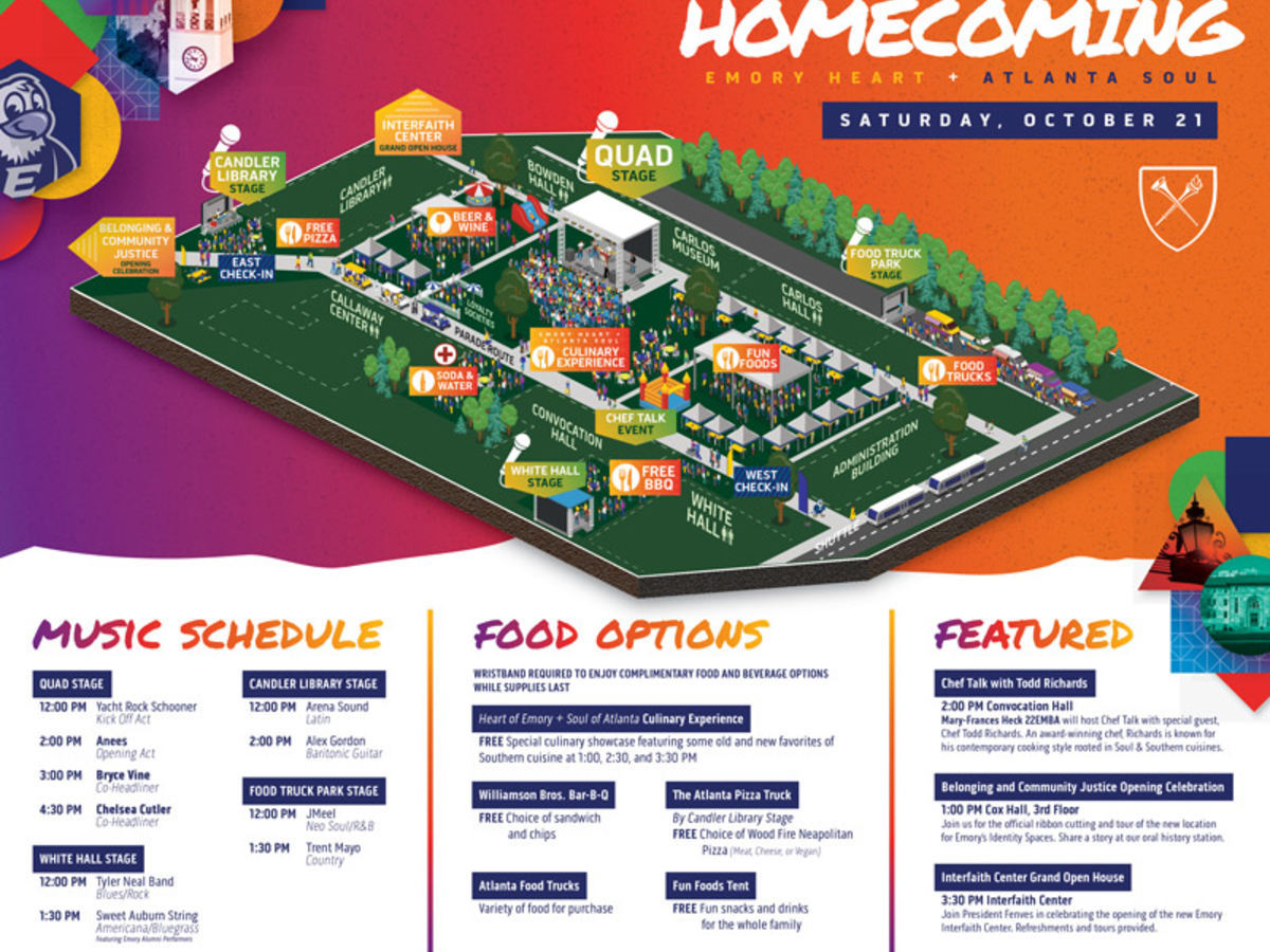 Homecoming Weekend map